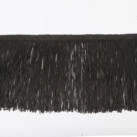 HedongHexi Chainette Fringe Trim 5 Yard x 4 Inches Fabric Trims Tassel Sewing for DIY Decoration Clothes Accessories Latin Wedding Dress (Yellow, 4"-5Yards/R)