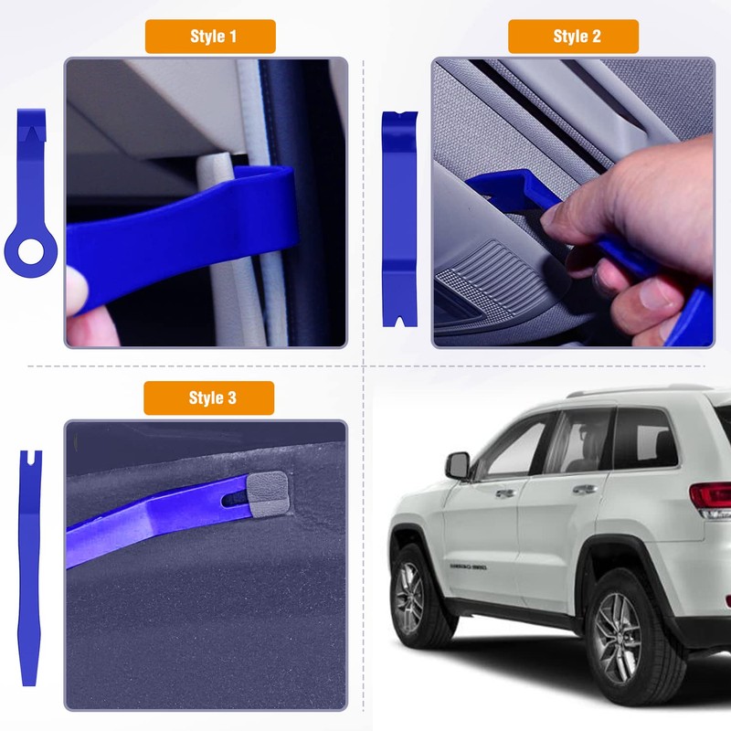 GOOACC GRC-90 Set 8PCS Auto Trim Scratch Removal Tool Car