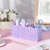 Resholder Bling Desk Organizer for Women, Rhinestone Pen Makeup Brush