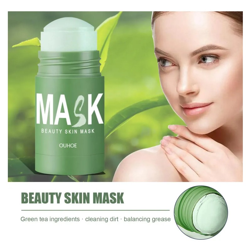 Mascarilla De Té Verde En Barra Para Acné, Puntos Negros