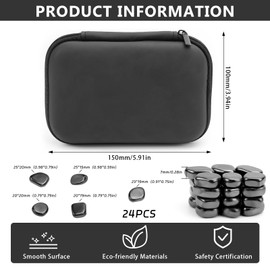 AFAIK Pack of 24 Magnetic Stones, Irregular Magnetic Game Stones, Mini Magnetic Stones, Versatile Stress Killer, Weak Magnetic Ferrite Stones, Adults, Stress Relief, Pastime, Office Gadget