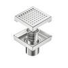 Neodrain 4-Inch Square Shower Drain with Removable Quadrato Pattern Grate,