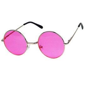 ShadyVEU Retro Round Style 70s Sunglasses Colorful Tint Groovy Hippie Mens Womens Shades