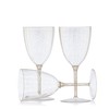 Posh Setting 7oz, Gold Gliter Plastic Wine Glasses Hard Plastic