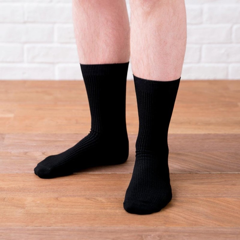 Men's Rice Bran, Spring, Summer ribusokkusu - blk