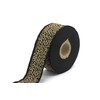 35270-V10 10 Metres 35 mm Black and Gold Jacquard Woven
