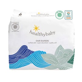 Our Diapers | EWG Verified Safe & Plant-Based Diapers | Leak Protection | Soft Organic Cotton Shell | Chlorine-Free Diaper for Sensitive Skin | Size 6 (27-35 lbs) 78 Count