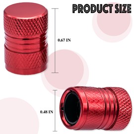 MEAJOO 5PCS Tire Valve Stem Caps, with Plastic Liner, Dustproof, Airtight Seal, Light-Weight, Universal Tire Valve Stem Covers for Cars, SUV, Trucks, Bikes, Motorcycles, Bicycles(Red)