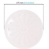 Adjusted Circular Metal Air Vent Grate in White Ø17.5 cm