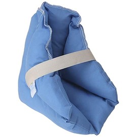 Heel Pillow - Pair - Wicking Fabric - Blue - Ulcer Prevention, Relieves Pressure on Feet/Heels -by Hermell Products
