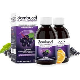 Sambucol Black Elderberry Syrup - Black Elderberry Liquid, Immune Support for Kids and Adults, High Antioxidants, Gluten Free - Original Formula - 7.8