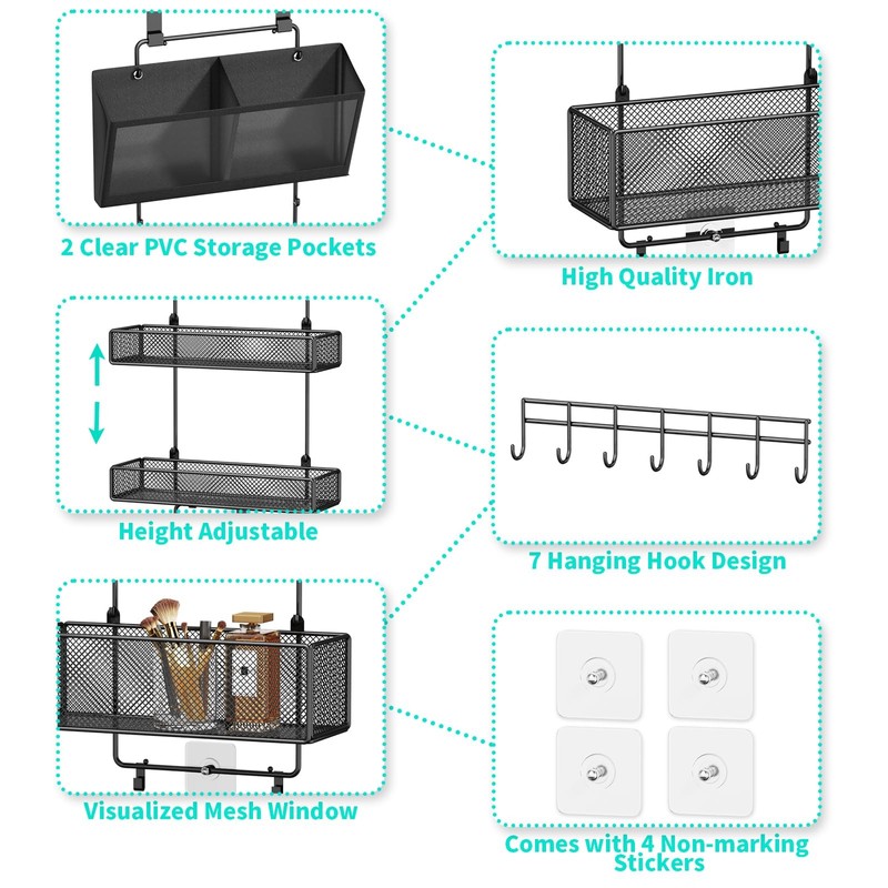 Hapirm Over Door Organizer Hanging - 6 Tier Over The