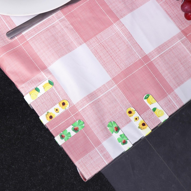 com-four® 6x tablecloth clips with motifs - table clips with