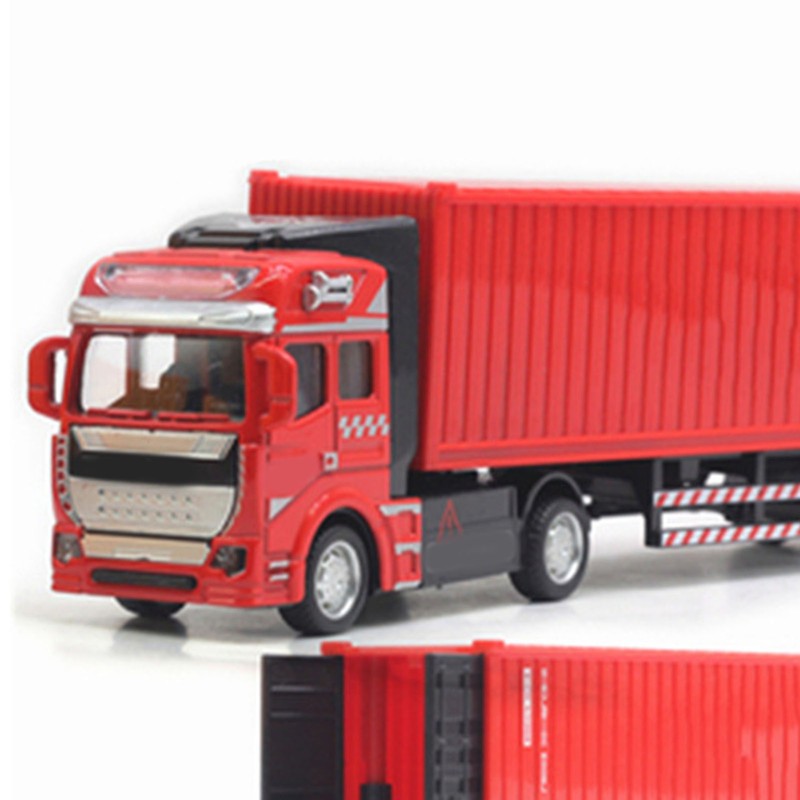 Pull Back Container Truck Toy High Simulation Plastic Alloy Container