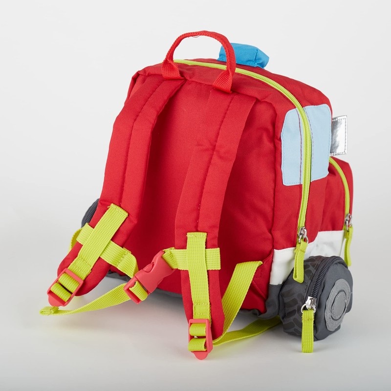 sigikid Unisex Children's Backpack, Tractor Children's Backpack, Red/Fire Engine