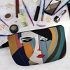 Livel lhood Abstract Face Makeup Bag Cute Small Organizer Zipper