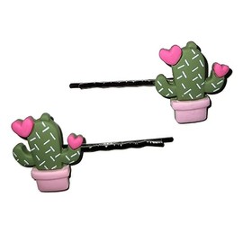 CACTUS Love Bobby PIn Hair Clip Accessory - Set of 2 Handmade
