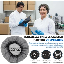 QICHEN Cofia Protectora para el Pelo 20 Piezas,Red de pelo reutilizable,Malla Elástica Ajustable,Protector para de Uso Rudo,