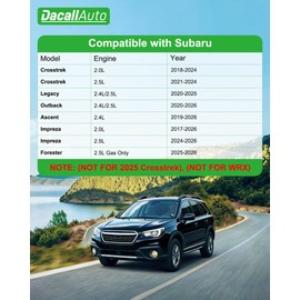 Dacall Activated Carbon Cabin & Engine Air Filter Set fit for Subaru Outback (2020-2026), Crosstrek (2021-2024), Ascent (2019-2026), Legacy (2020-2025), Replace Part NO. 72880FL00A 16546AA16A