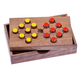 Tausche Eight - Halma - Thinking Game - Puzzle Game - Patience Game - Logic Game - Wooden Board Game