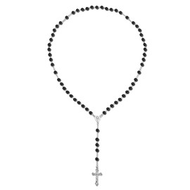 UILZ Rosary Beads Catholic for Women Handmade Wooden Catholic Rosay with Jesus Christ Crucifix Cross Real Healing Wooden Rosary Beads Yoga Meditation Prayer Bead Necklace