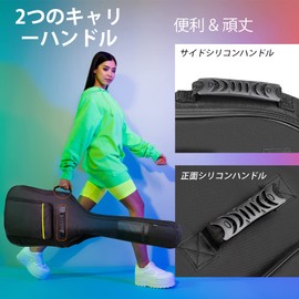 CAHAYA Guitar Case, Lightweight Gig Bag, Black, Simple