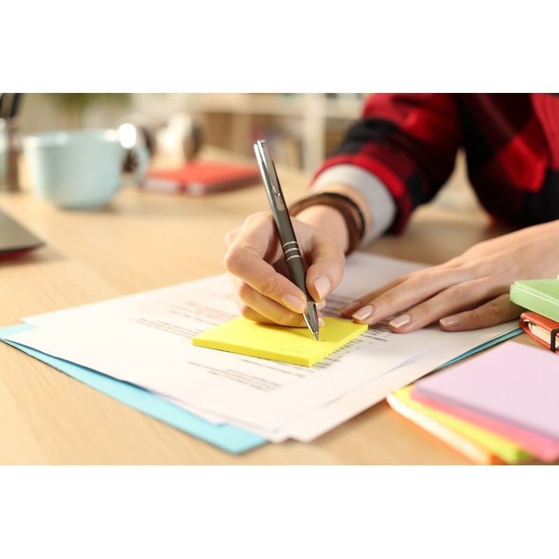 600 x Peel Off Sticky Notes 76x76mm 6 Pads of