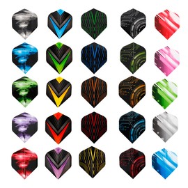 GroveEss Standard Dart Flights 90 PCS 30 Sets Durable Replacement Dart Flight Feather Tail Wing Accessories Equipment for Soft Steel Tip Darts Games