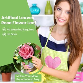 ZDRU 200Pcs Bulk Artificial Leaves, Silk Greenery Fake Rose Flower Leaves for DIY Wedding Bouquet Wreaths Vine Garlands Supplies