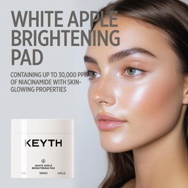 KEYTH White Apple BRIGHTENING PAD (150ML, 5.07 FL.OZ.) / Brightening, Glwoing Skin Filter, Apple Fruit Water, Dark Circle Eraser, White Hyaluronic Acid