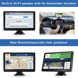 AIXXCUVQ 7 Inch Navigator for Trucks and Cars Voice Guidance and HD Map Navigation 7 Inch Screen ABS Global Position System, AU