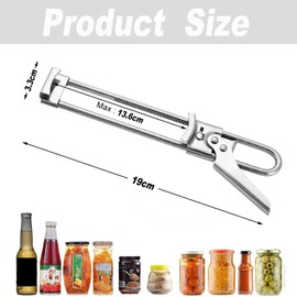 2 pieces adjustable manual can opener made of stainless steel, adjustable jar opener, screw lid opener, stainless steel lid opener, stainless steel bottle opener for seniors, arthritis, women
