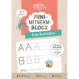 Mini-Mitnehm-Block Erste Buchstaben: Spielerisches Buchstaben-Training im handlichen Mini-Format | perfekte Kinderbeschäftigung für unterwegs | Ab 5 Jahren