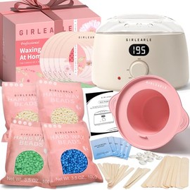 GIRLEARLE Premium Digital Waxing Kit for Home Hair Removal