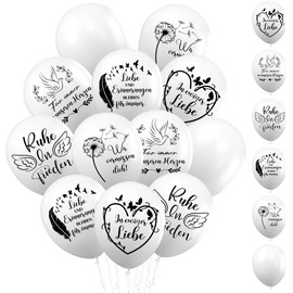40 x Funeral Balloons - Mourning, Commemoration, Funeral Memorial Balloons - We Miss You for Funeral Ceremony, Anniversary, Memorial Services