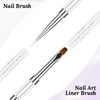 Thinp 2 Pcs Double Ended Gel Builder Brush,Builder Gel Nail