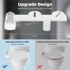Hibbent Bidet Toilet Seat Attachment Sprayer Dual Nozzle Self Cleaning