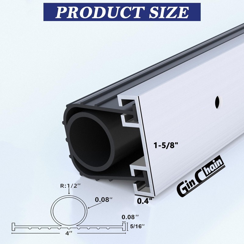 Ginchain Garage Door Seal Bottom Rubber, Garage Door Seal Bottom