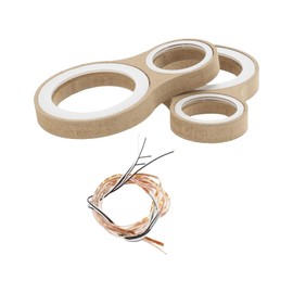 RATCHROLL 2 Set Universal Speaker Spacer Ring Adapter Dual Rings Waterproof for 1.2" for 3.5" with Acrylic Washers and Light Strip Brown Wood