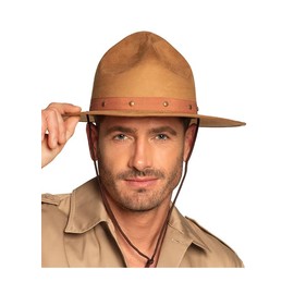 Adult Size Canadian Mountie Style Brown Hat