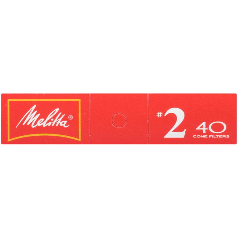 Melitta 2 Cone Coffee Filters, White, 40 Total Filters Count