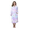 RONGTAI Womens Bathrobe Ladies Fleece Plush Warm Long Robes （X-Large,Star）