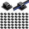 50 Piezas Clips Organizador de Cables Autoadhesivo, Negro, 14 x
