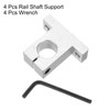 sourcing map 4pcs SK20 Aluminum Linear Rod Rail Shaft Support