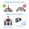 Long Grill Lighter,Refillable Butane,Windproof Flexible with Visual Fuel Window for