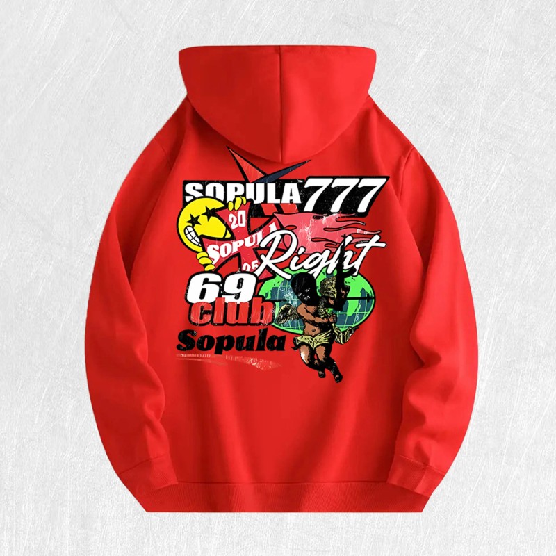 Sopula 777 Graphic Hoodie 100% Cotton US Warehouse 6 ColorsColor: