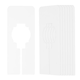 PATIKIL 16 Pcs Rectangle Clothes Dividers, 5 Inch Blank Clothing Rack Divider Sorting Clothes Size Reusable Wardrobe Hanger Separator with Pen, White