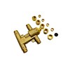 H.C. BT-T40LF-38 Under Counter Thermostatic Mixing Valve, 3/8 inches, Brass