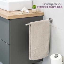 bremermann Piazza Bathroom Series Telescopic Towel Rail Matt Stainless Steel