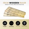 Pack of 4 15cm and 30cm Wooden Rulers
